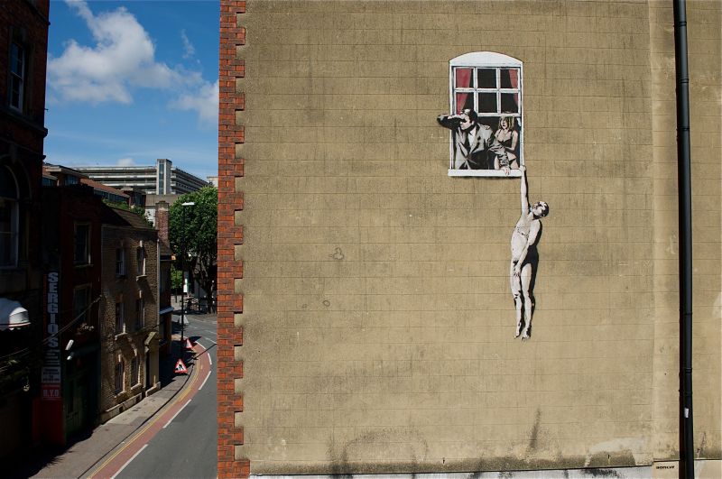 Le Naked Man De Bristol Banksy Ses Uvres De Street Art Les Plus